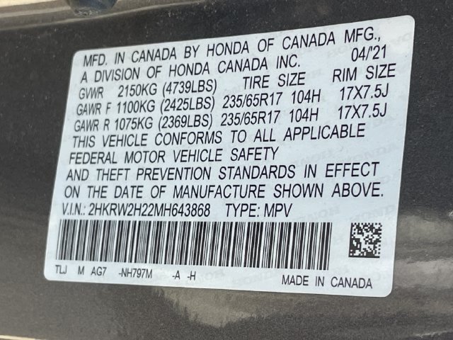Certified 2021 Honda CR-V LX image 28