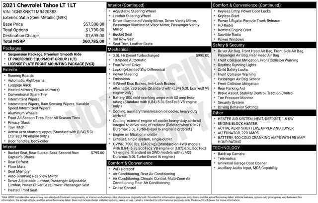 Certified 2021 Chevrolet Tahoe LT image 35