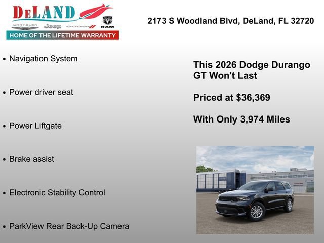 New 2026 Dodge Durango GT RWD image 6