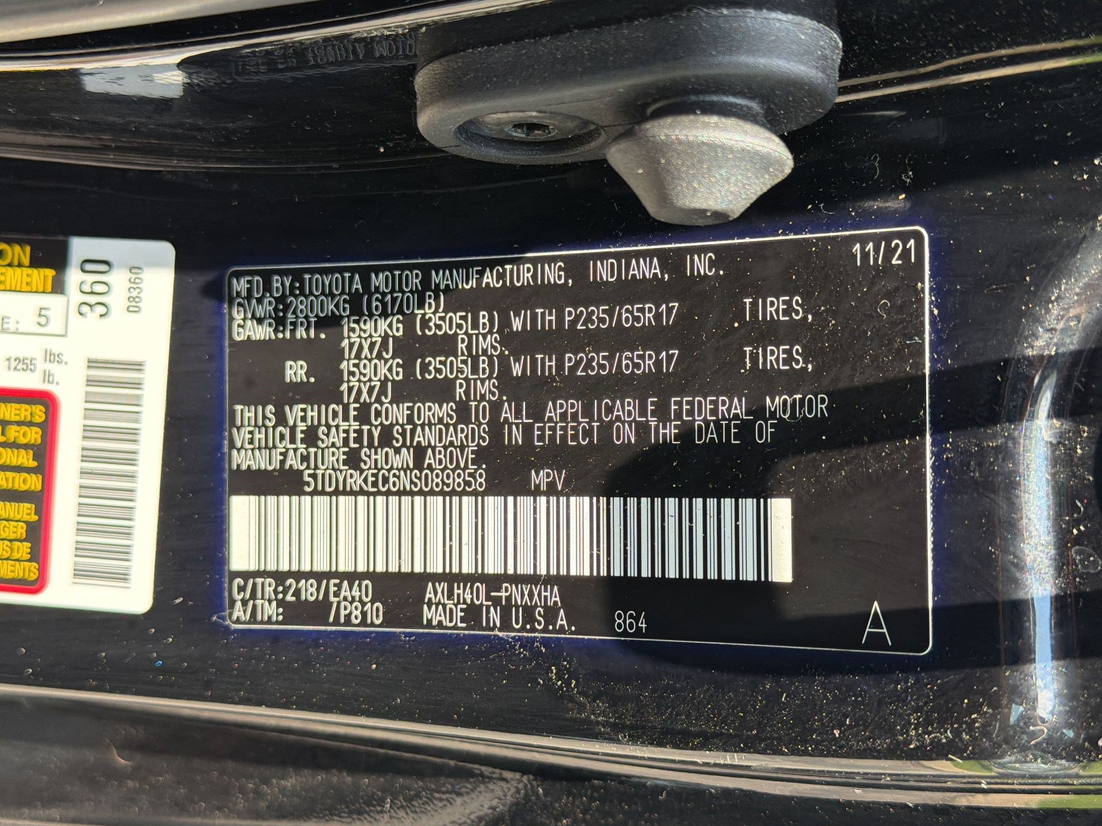 Used 2022 Toyota Sienna XLE FWD image 25