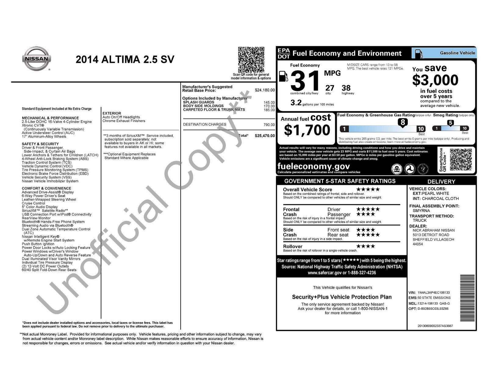Used 2014 Nissan Altima 2.5 SV image 2