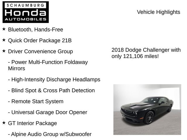 Used 2018 Dodge Challenger GT w/ GT Interior Package AWD/4WD image 8