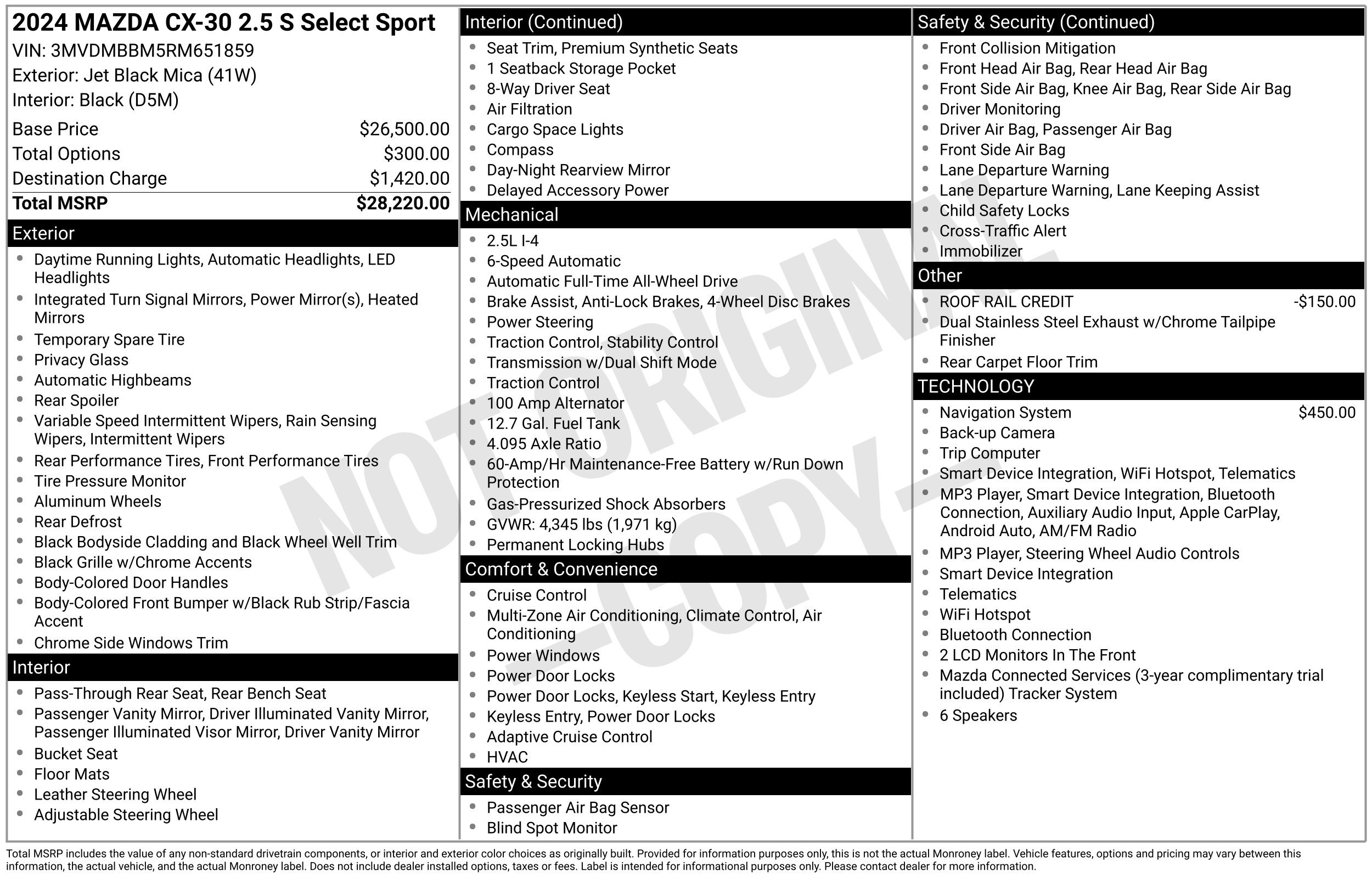 Used 2024 MAZDA CX-30 AWD 2.5 S w/ Select Sport Pkg image 2