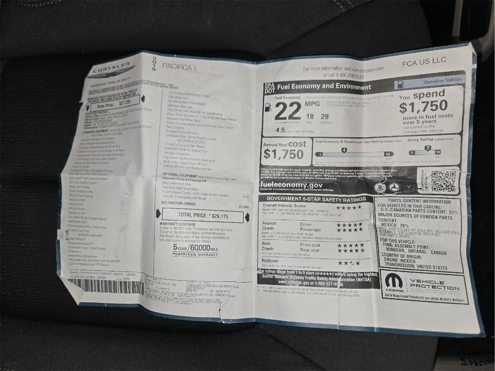 Used 2019 Chrysler Pacifica L FWD image 52