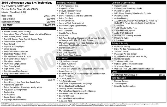 Used 2016 Volkswagen Jetta S image 6