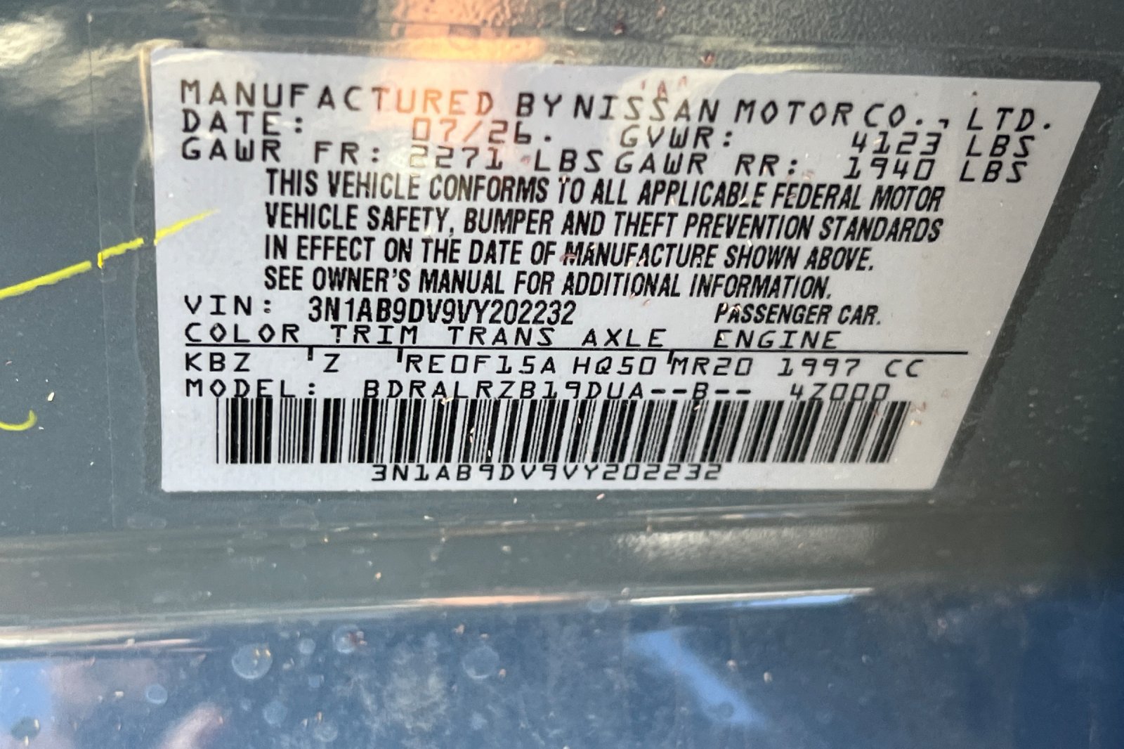 New 2027 Nissan Sentra SR w/ Floor Mat Package FWD image 23