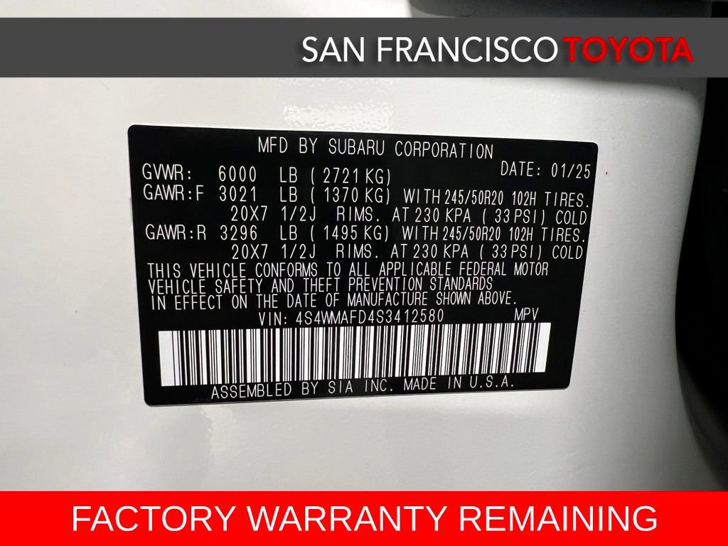 Used 2025 Subaru Ascent Onyx Edition w/ Onyx Package image 43