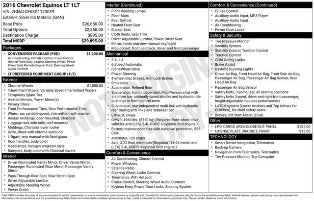 Used 2016 Chevrolet Equinox LT w/ Convenience Package image 7