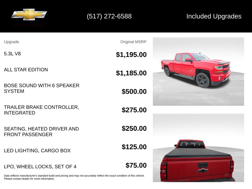 Used 2018 Chevrolet Silverado 1500 LT w/ All Star Edition AWD/4WD image 5