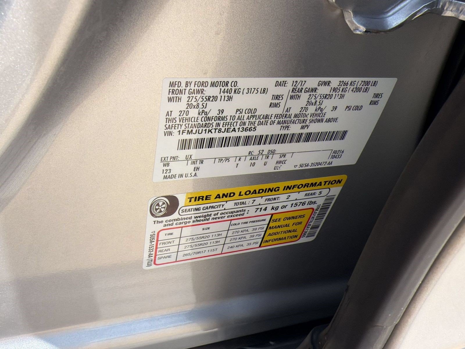 Used 2018 Ford Expedition Limited w/ Equipment Group 301A RWD image 21