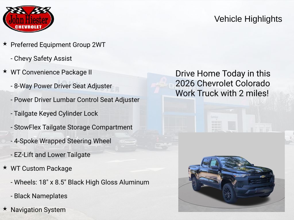 New 2026 Chevrolet Colorado W/T w/ WT Custom Package RWD image 5