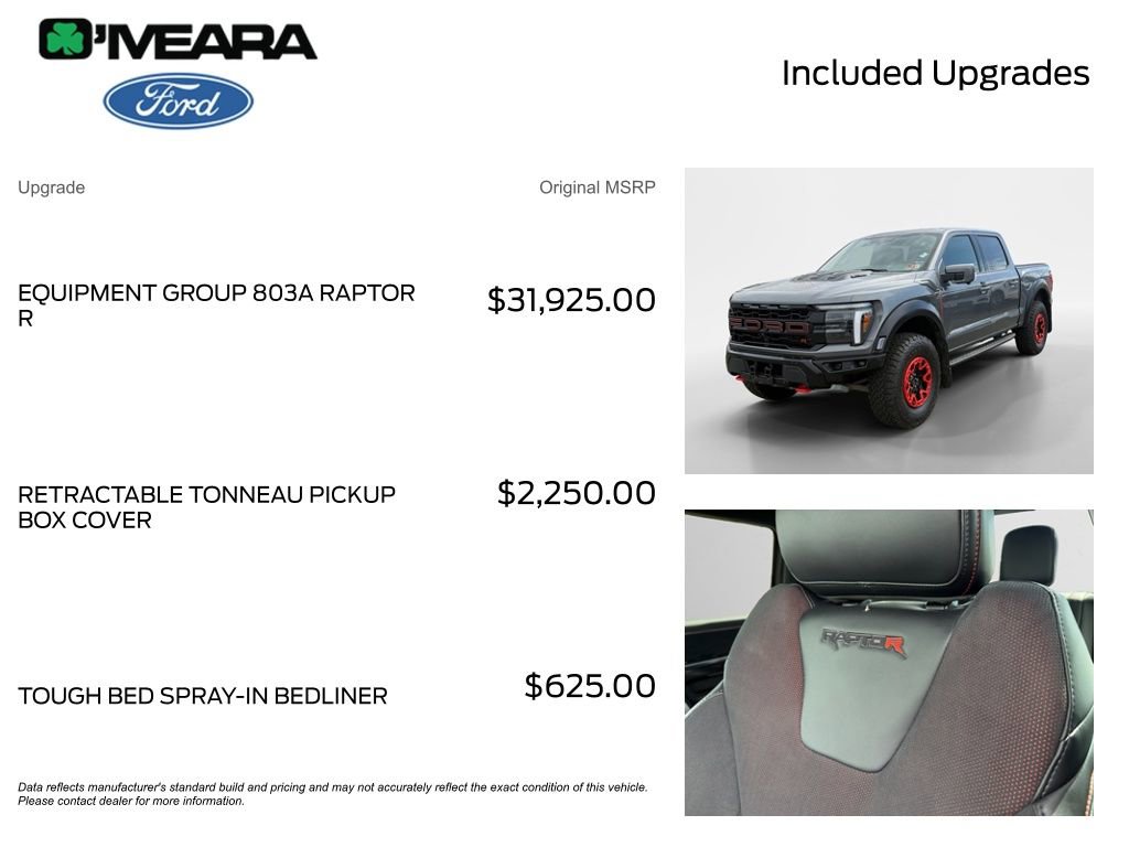 Used 2025 Ford F150 Raptor w/ Equipment Group 803A Raptor R AWD/4WD image 4