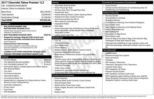 Used 2017 Chevrolet Tahoe Premier AWD/4WD image 18