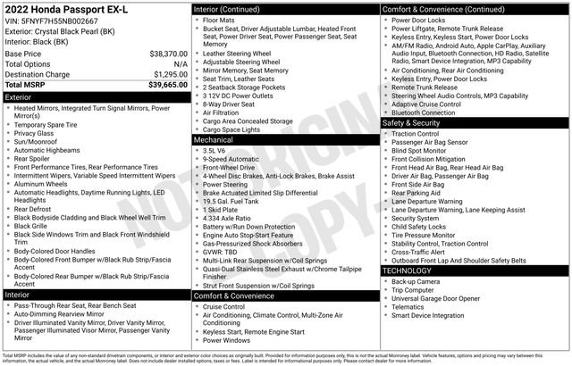 Used 2022 Honda Passport EX-L image 4