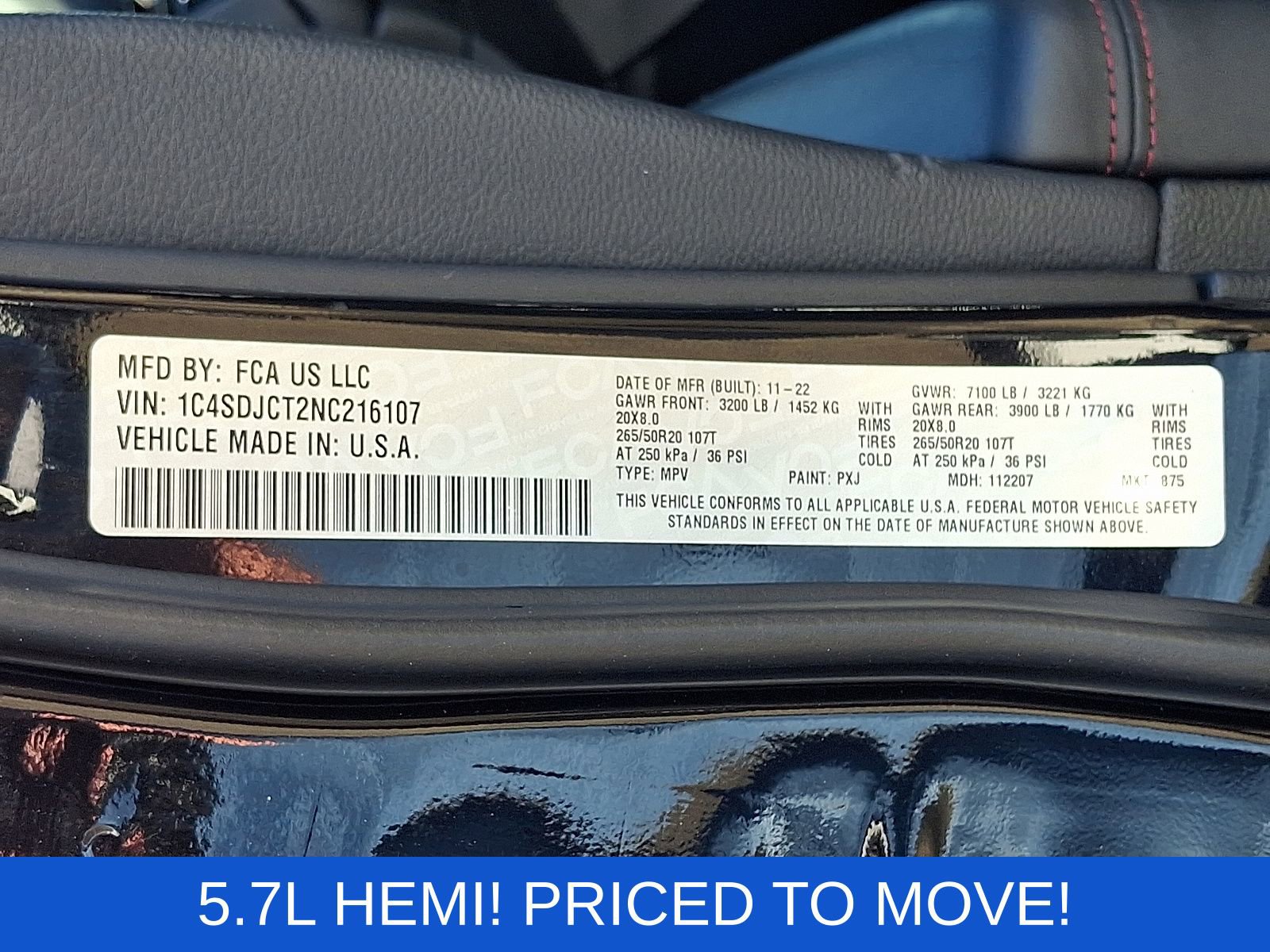 Used 2022 Dodge Durango R/T w/ Blacktop Package image 28