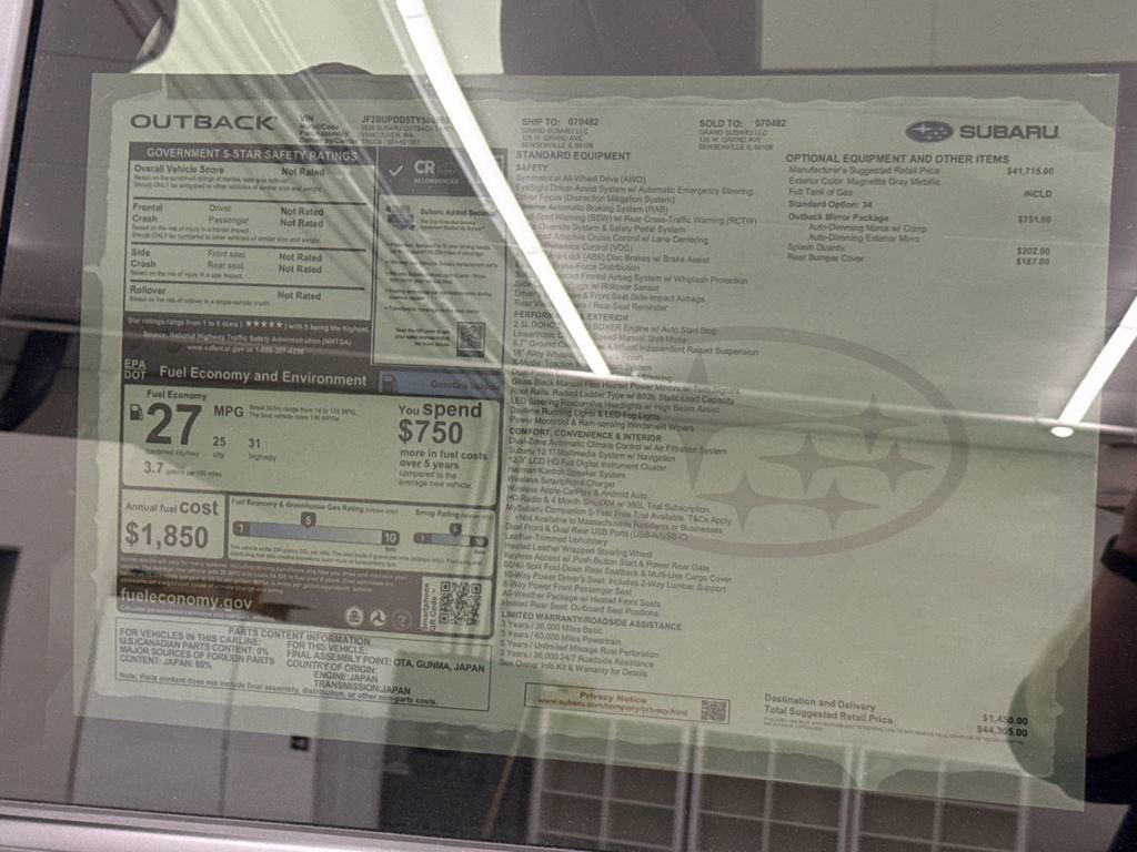 New 2026 Subaru Outback Limited AWD/4WD image 29