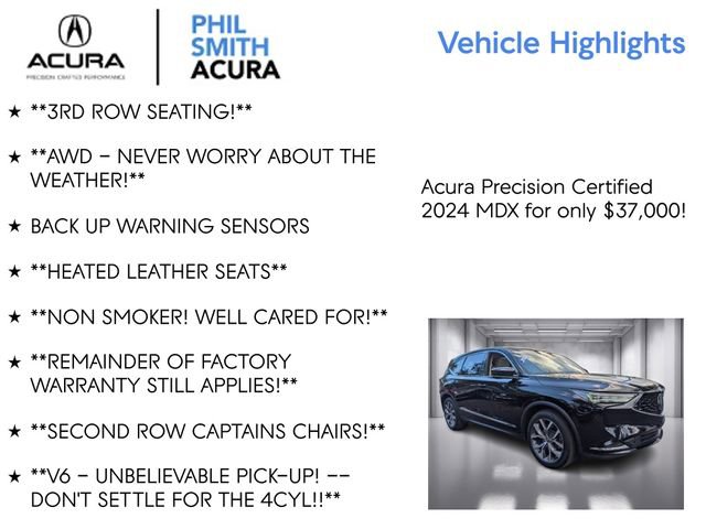 Certified 2024 Acura MDX SH-AWD w/ Technology Package image 5
