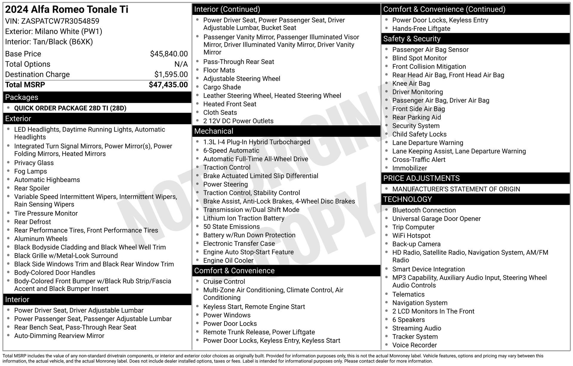 Used 2024 Alfa Romeo Tonale Ti image 1