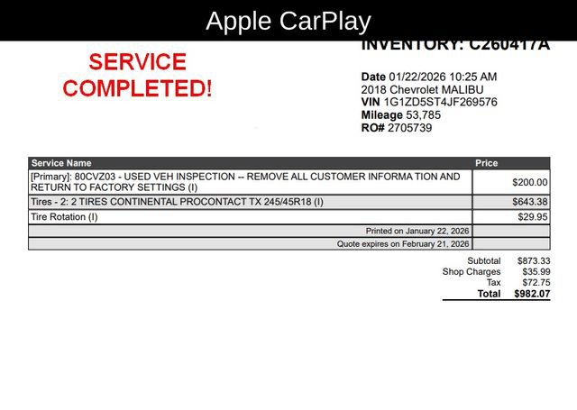 Used 2018 Chevrolet Malibu LT w/ Leather Package image 2