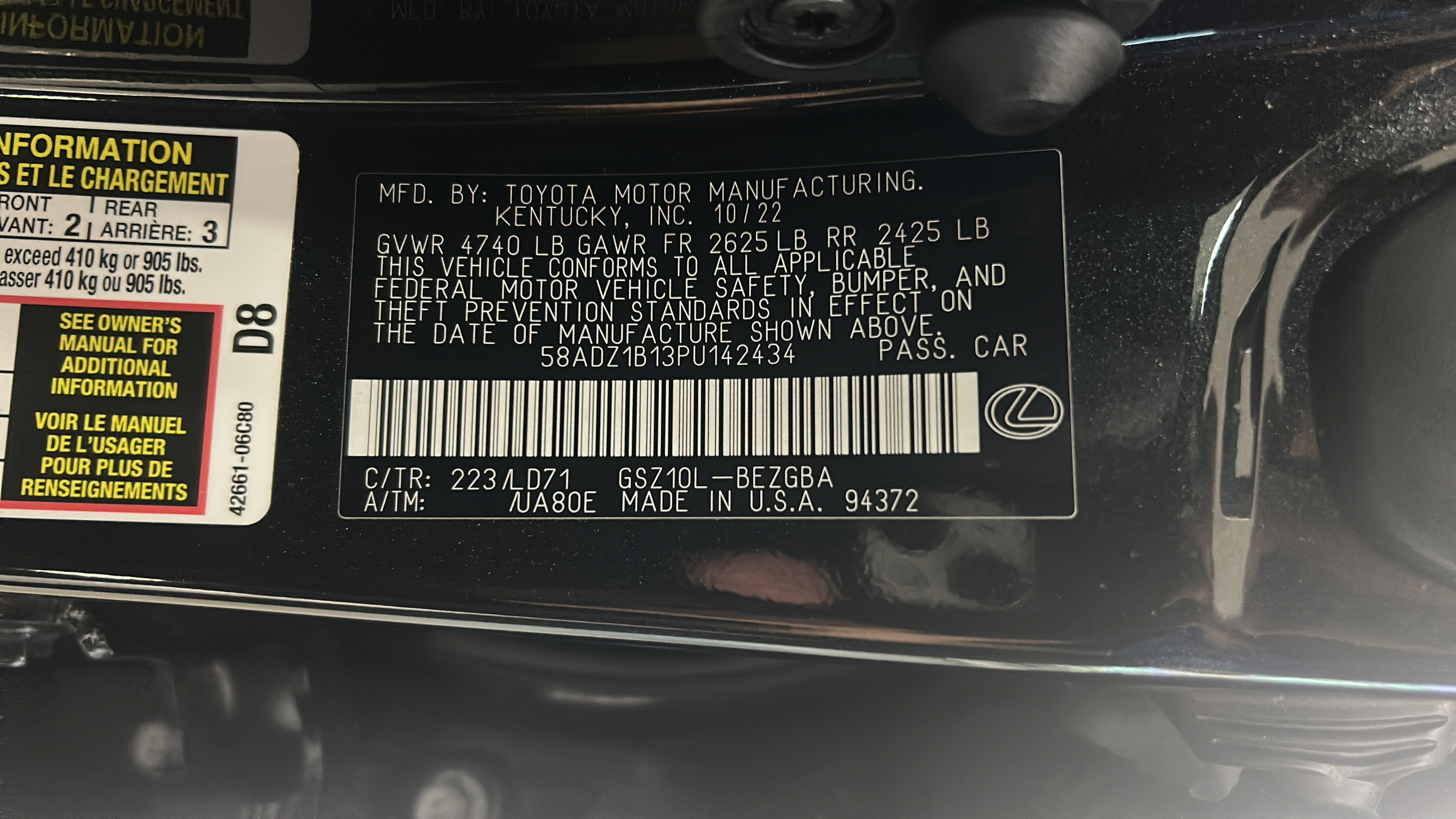 Used 2023 Lexus ES 350 w/ Premium Package FWD image 31