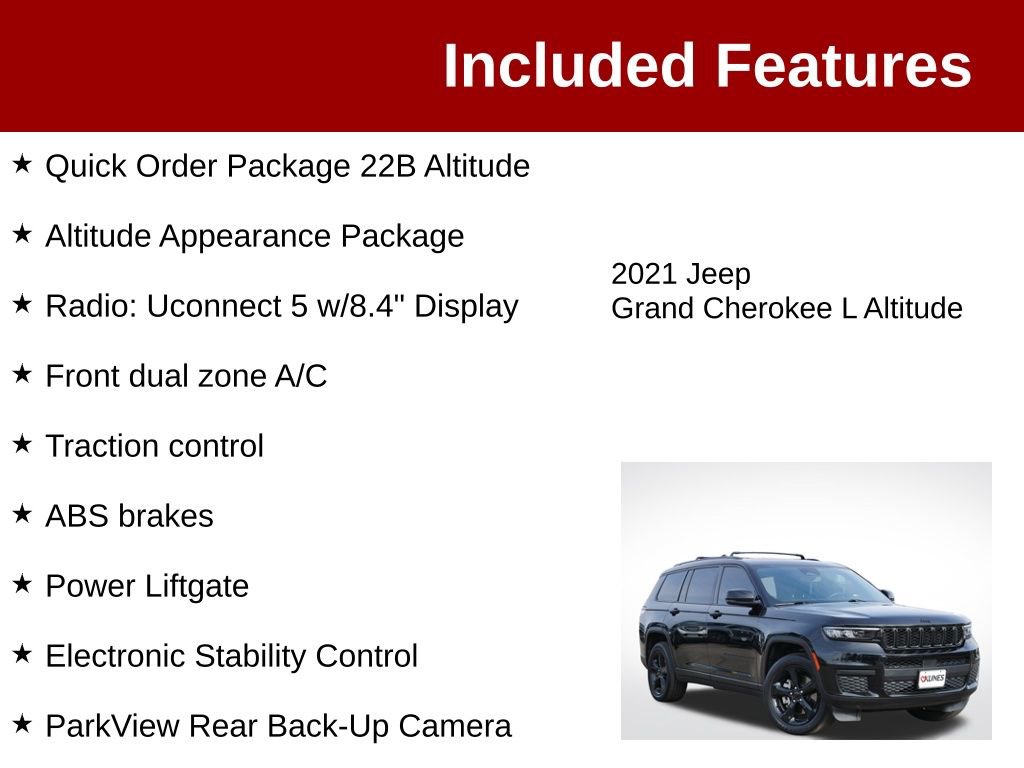 Used 2021 Jeep Grand Cherokee L Laredo AWD/4WD image 3