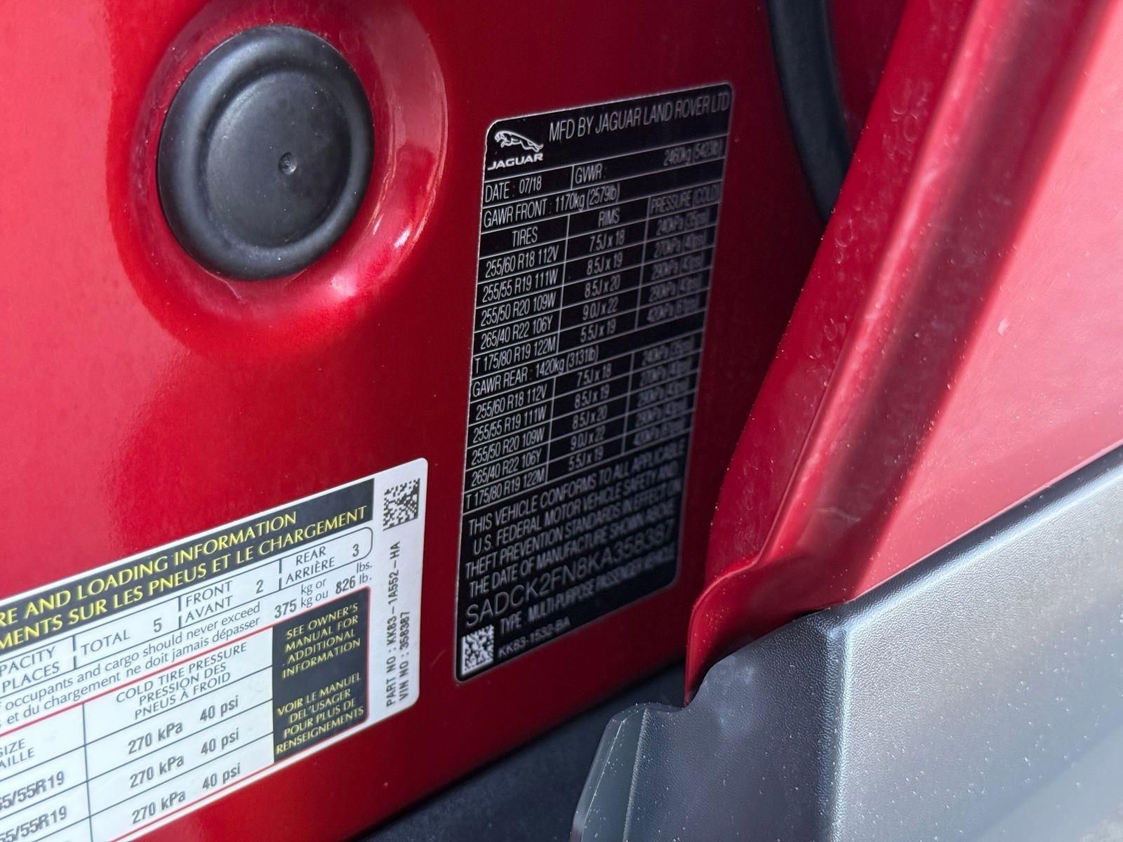 Used 2019 Jaguar F-PACE Prestige AWD/4WD image 74