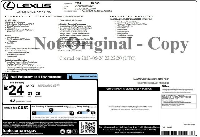 Used 2024 Lexus NX 350 AWD w/ Cold Area Package image 2
