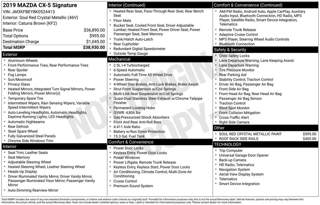 Used 2019 MAZDA CX-5 Signature image 2