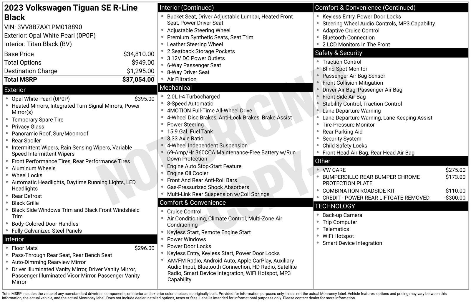 Certified 2023 Volkswagen Tiguan SE R-Line AWD/4WD image 17