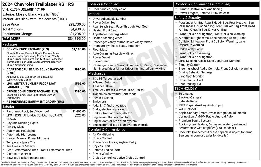 Used 2024 Chevrolet TrailBlazer RS w/ Convenience Package AWD/4WD video 3