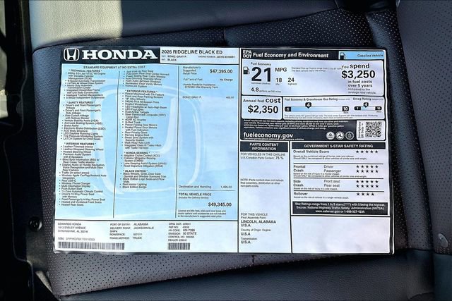 New 2026 Honda Ridgeline Black Edition image 22