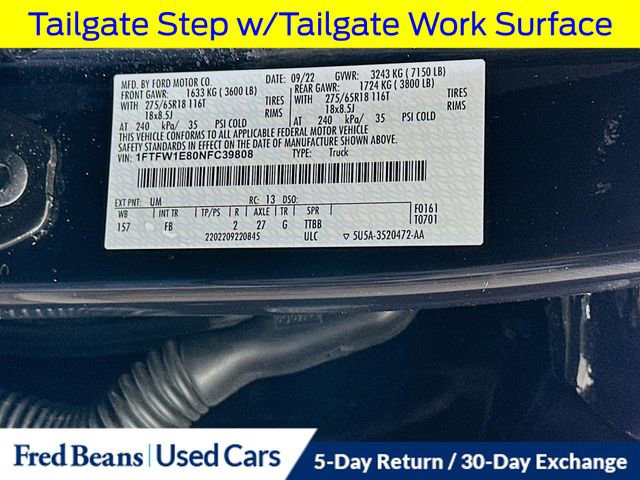 Certified 2022 Ford F150 XLT w/ Equipment Group 302A High image 36