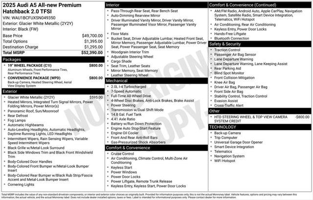 Certified 2025 Audi A5 2.0T Premium w/ Convenience Package AWD/4WD image 41
