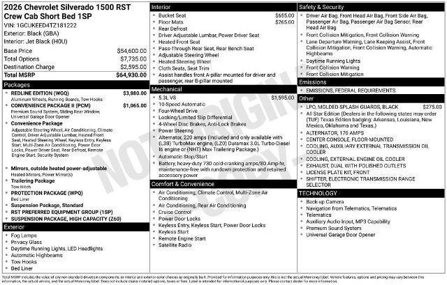 New 2026 Chevrolet Silverado 1500 RST w/ Redline Edition image 34
