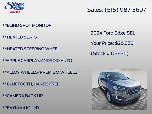 Certified 2024 Ford Edge SEL w/ Convenience Package image 20