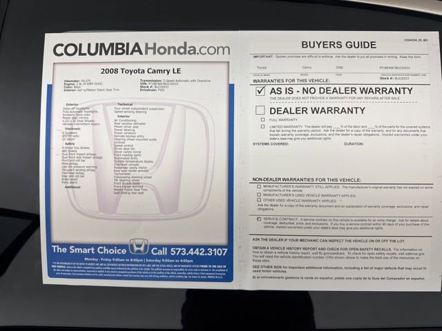 Used 2008 Toyota Camry LE image 37
