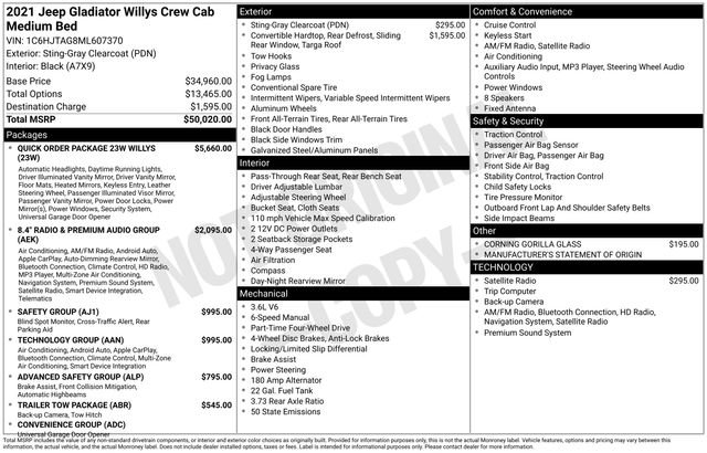 Used 2021 Jeep Gladiator Willys image 47