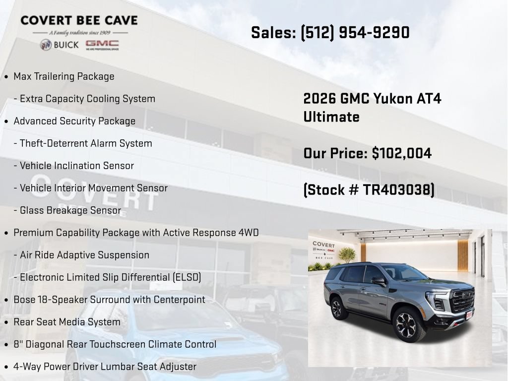 New 2026 GMC Yukon AT4 Ultimate AWD/4WD image 25