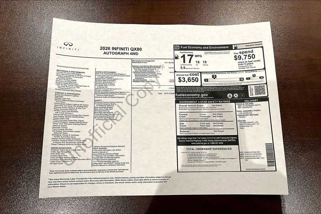New 2026 INFINITI QX80 Autograph w/ Autograph Exterior Package image 41