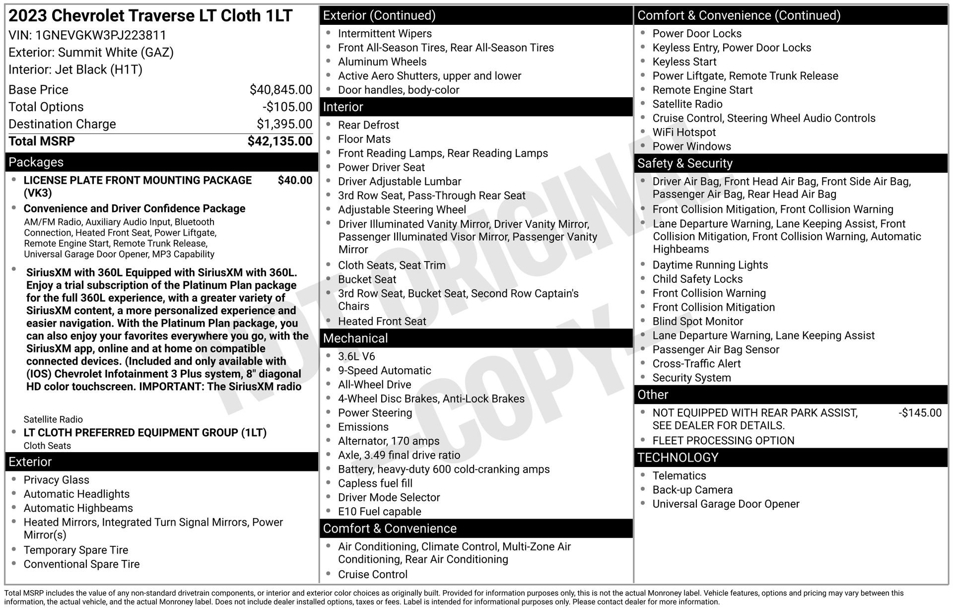 Used 2023 Chevrolet Traverse LT AWD/4WD image 4