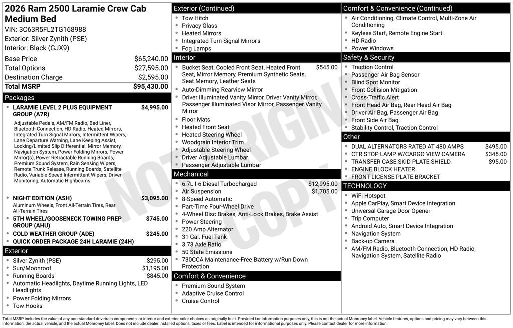 New 2026 RAM 2500 Laramie AWD/4WD image 33