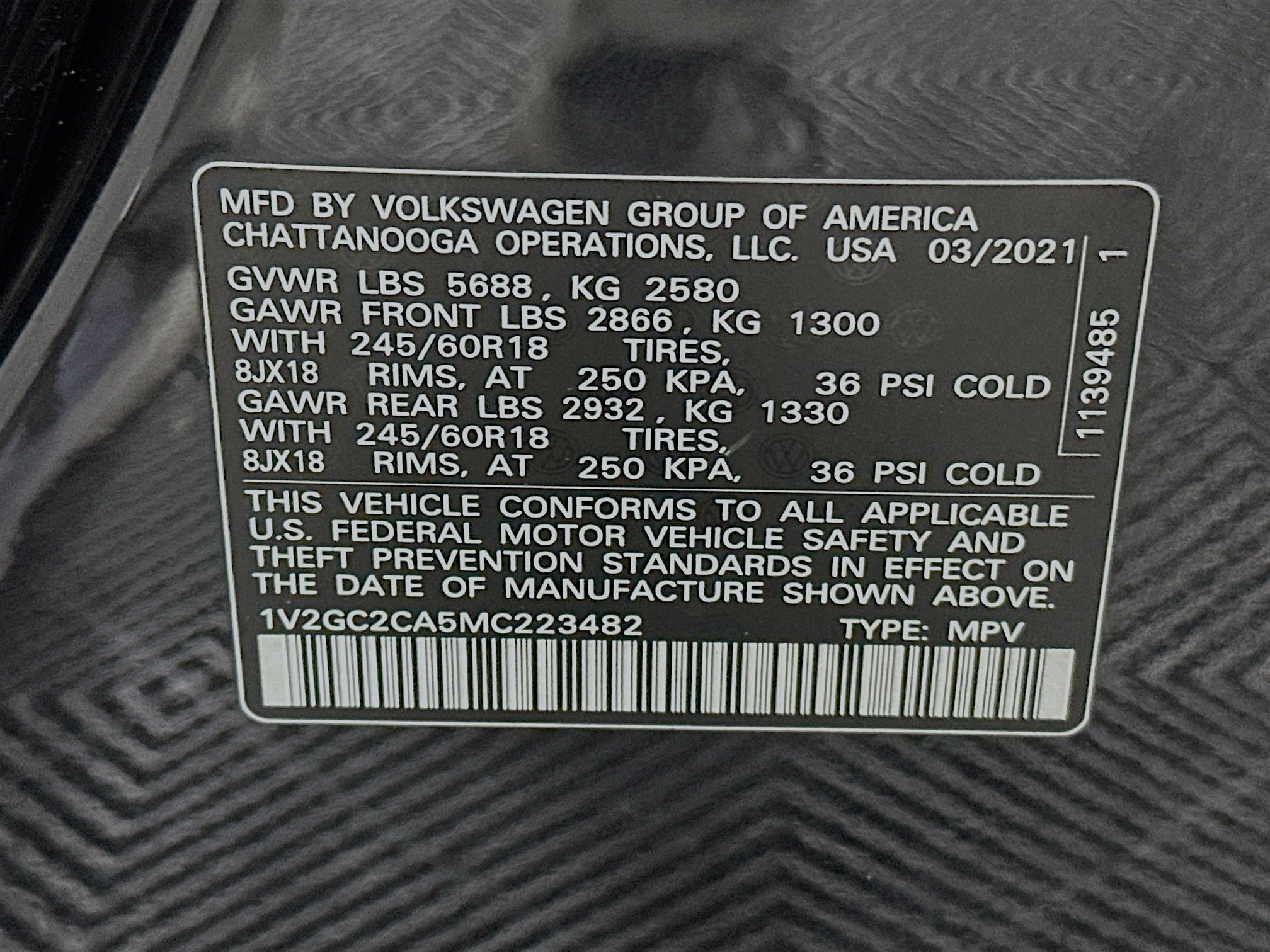 Used 2021 Volkswagen Atlas Cross Sport S AWD/4WD image 12