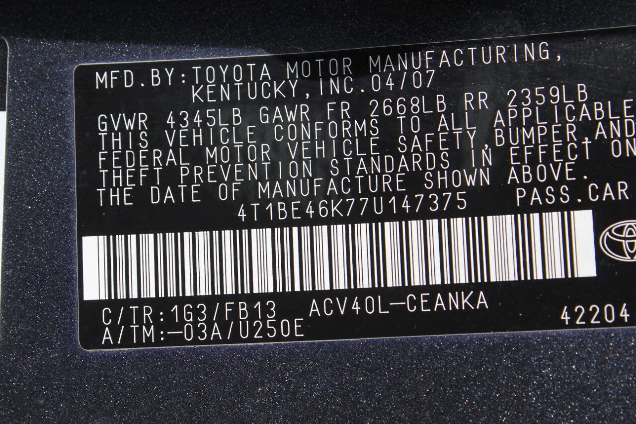 Used 2007 Toyota Camry LE FWD image 9