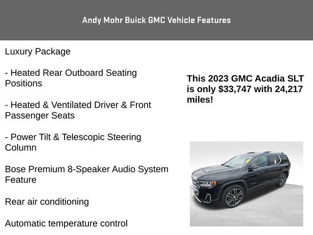 Used 2023 GMC Acadia SLT w/ Technology Package image 12