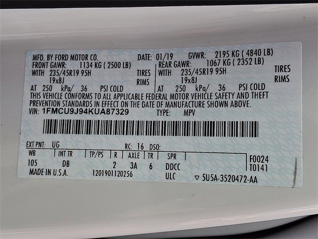 Used 2019 Ford Escape Titanium w/ U9j03 - Titanium Tow Package image 28