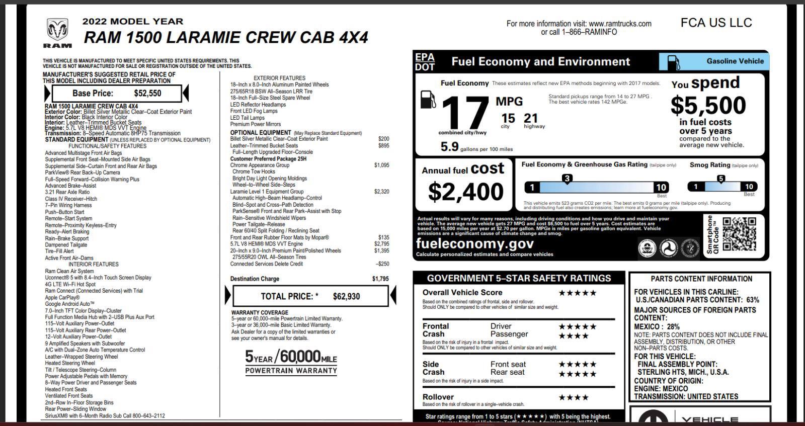 Used 2022 RAM 1500 Laramie AWD/4WD image 4