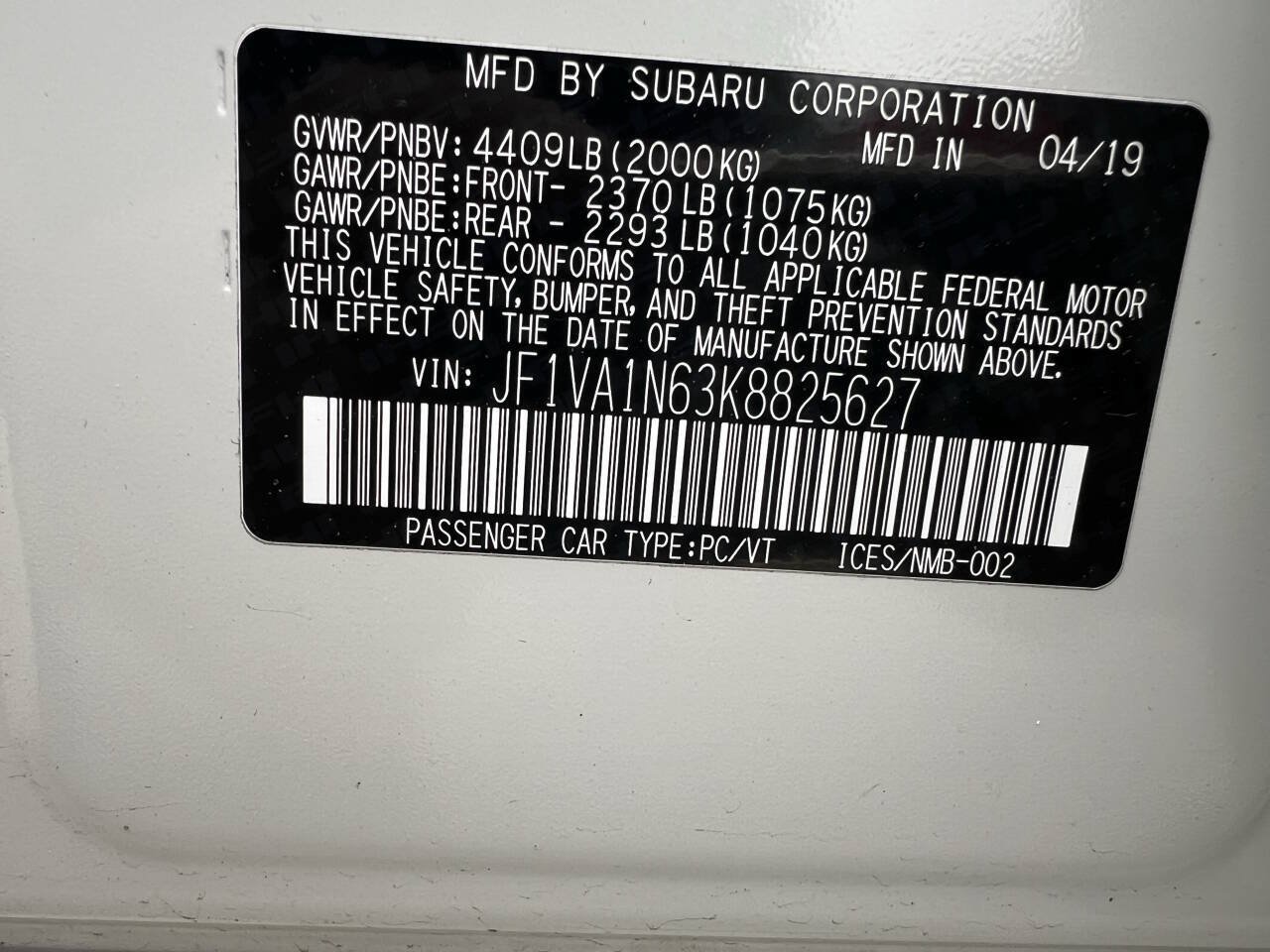 Used 2019 Subaru WRX Limited AWD/4WD image 28