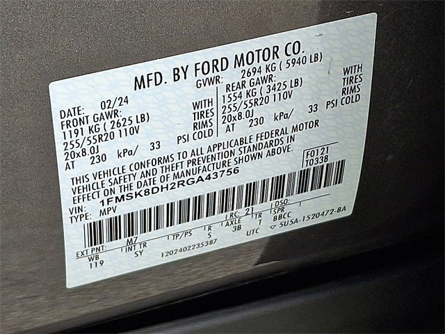 Used 2024 Ford Explorer XLT w/ Equipment Group 202A AWD/4WD image 25