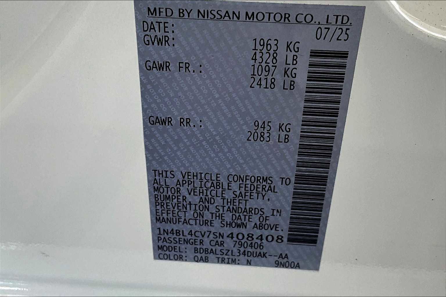 New 2025 Nissan Altima 2.5 SR w/ SR Premium Package image 14