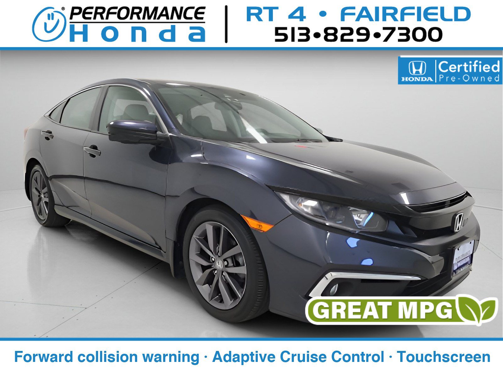 Certified 2020 Honda Civic EX image 1